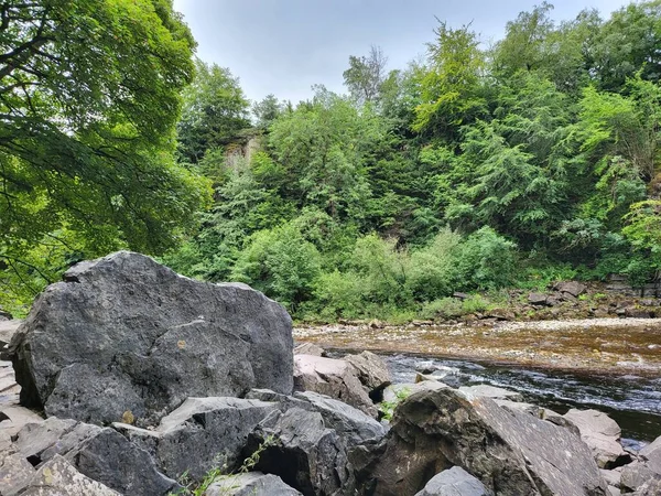 Barnard Kalesi Nin Yakınındaki Tees Nehri Nin Manzarası — Stok fotoğraf