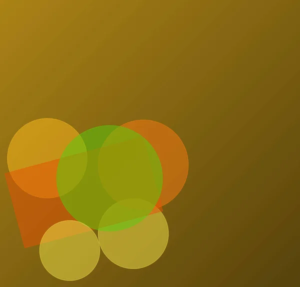 Illustration Colorful Geometric Shapes Yellow Background — Stock Photo, Image