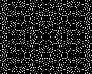 Siyah bir arkaplan üzerinde pürüzsüz bir spiral şekilli fayans deseni.