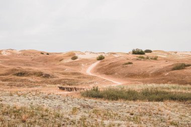 Kasvetli bir günde Vecekrug Dune, Nida, Litvanya manzarası
