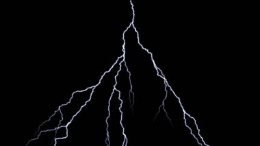 Kara gökyüzünde bir şimşek çaktı