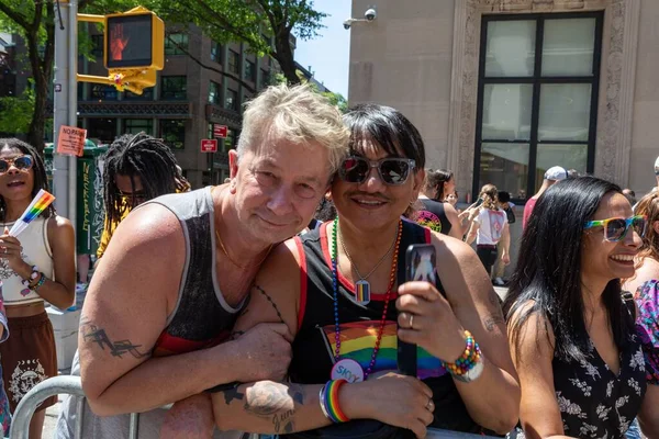 Lot People Pride Parade New York City — Stock Photo, Image