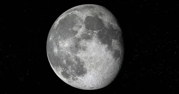 Рендеринг Луны Изолирован Черном Фоне — стоковое фото