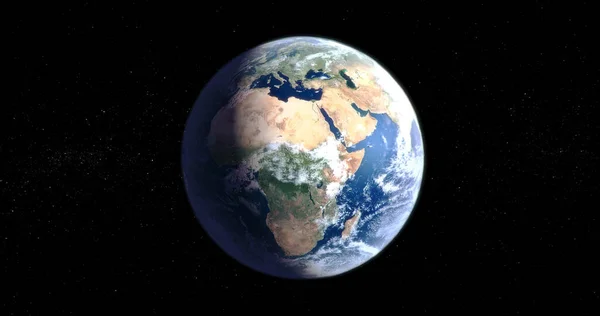 Lélegzetelállító Kilátás Nyílik Föld Gömbjére Ahogy Fekete Háttéren Elszigetelt Űrből — Stock Fotó