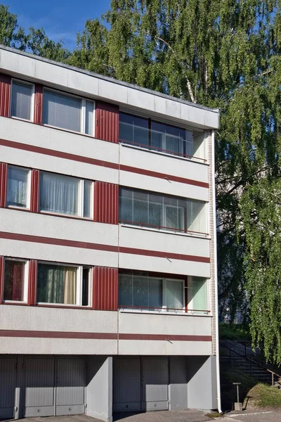 Design Residentieel Flatgebouw Exterieur Finland — Stockfoto
