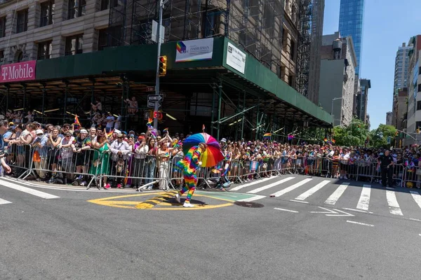 Ludzie Biorą Udział Nyc Pride March — Zdjęcie stockowe