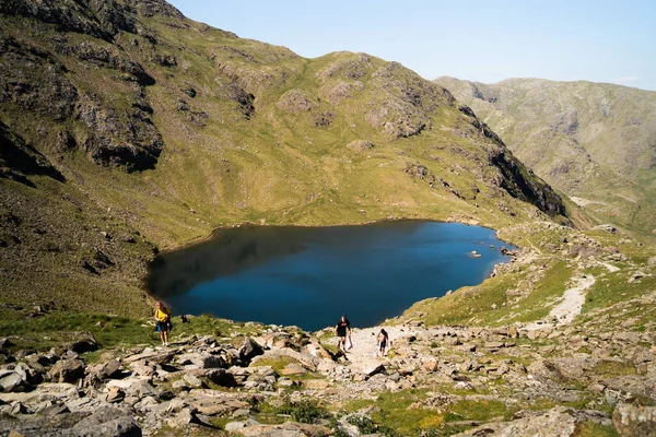 Levers Water Old Man Coniston Sunny Day Lake District England — Stock Photo, Image