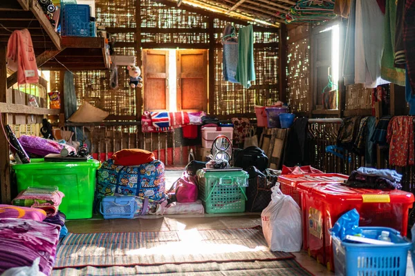 Una Vista Del Interior Una Escuela Infantil Las Afueras Rangún — Foto de Stock