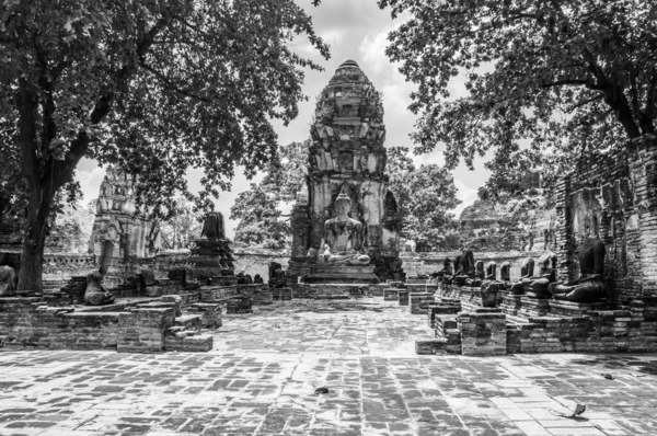 Templul Thailandez Wat Mahathat Din Ayutthaya Thailanda Asia Sud Est — Fotografie, imagine de stoc