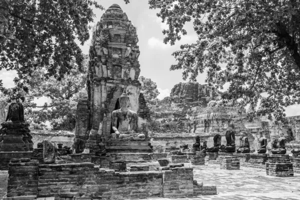 Templo Tailandês Wat Mahathat Ayutthaya Tailândia Sudeste Asiático — Fotografia de Stock