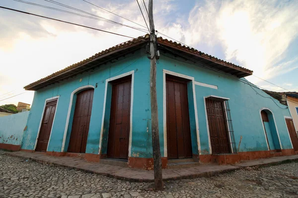 Beautiful View Colored Building Trinidad Blue Sky — Stock Photo, Image