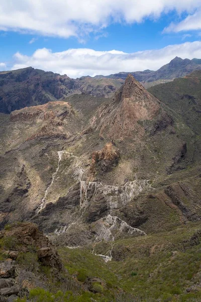 Veduta Aerea Verticale Sentiero Escursionistico Tamaimo Montana Guama Tenerife Isole — Foto Stock