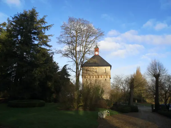 Une Vieille Tour Dans Parc Verdoyant — Photo