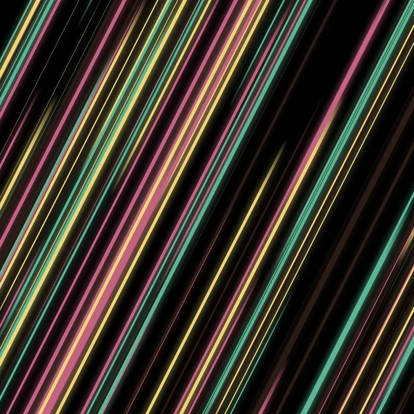 Diagonální Pruhované Zářící Čáry Neonové Pruhy Pestrobarevným Abstraktním Pohybem Rychlostními — Stock fotografie