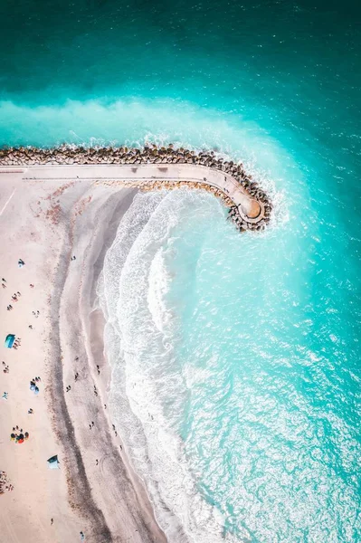 Fågelperspektiv Bild Dia Rock Beach — Stockfoto