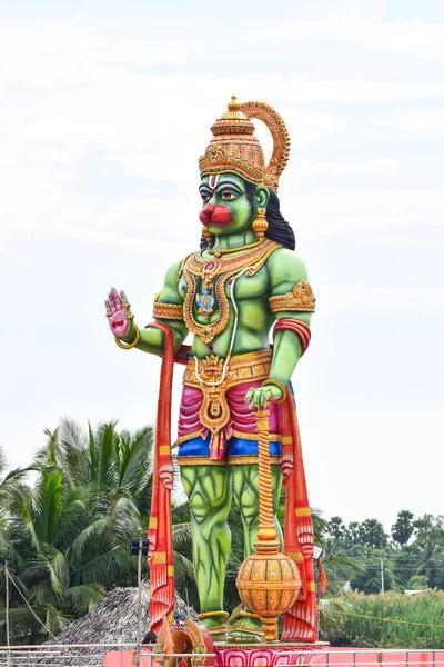 Retrato Una Estatua Del Dios Hindú Lord Hanuman — Foto de Stock