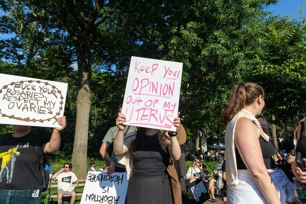 Protesta Por Los Derechos Las Mujeres Washington Square Park Nueva — Foto de Stock