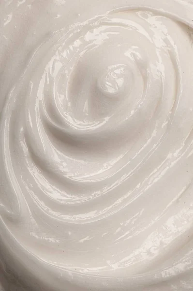 Primo Piano Bianco Cosmetico Crema Cura Della Pelle Texture Idratante — Foto Stock