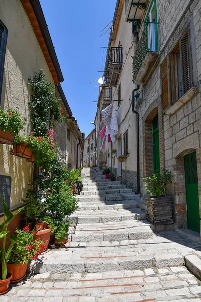 Narrow Street Trivento Mountain Village Molise Region Italy — Zdjęcie stockowe