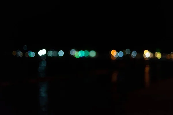 Blurred Shot Bright Bokeh Lights Night — Stock Photo, Image