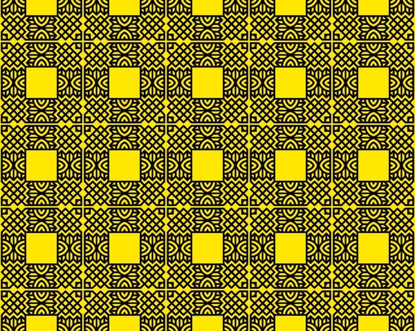 Illustration Motif Carreaux Sans Soudure Dans Une Couleur Jaune Parfait — Photo