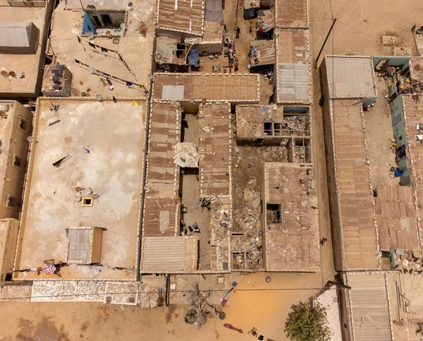 Фотографія Згори Деяких Типових Будинків Місті Нуакшот Мавританія Один Будинків — стокове фото