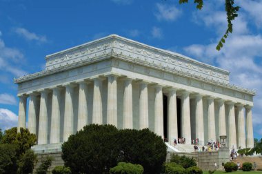 Washington 'da Lincoln Memorial' a karşı güzel bir çekim.