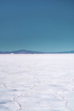 Salinas Grandes 'in güzel bir manzarası, Arjantin