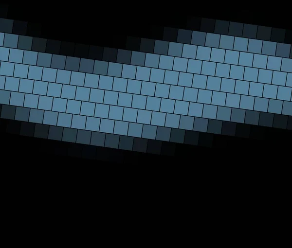 Eine Abstrakte Illustration Einer Blauen Geometrischen Linie Vor Schwarzem Hintergrund — Stockfoto