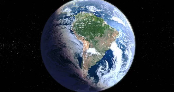 Uma Vista Deslumbrante Globo Terrestre Como Está Ver Espaço Isolado — Fotografia de Stock