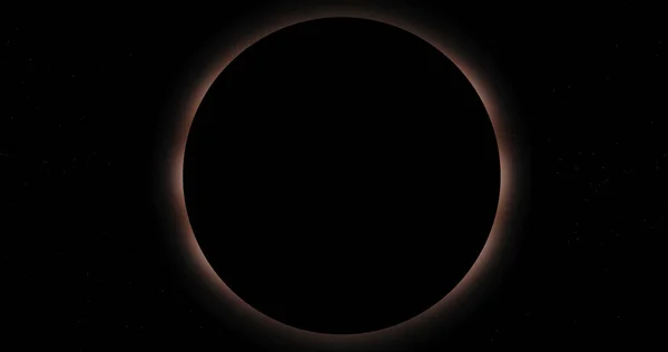 黒の背景に皆既日食のイラスト — ストック写真