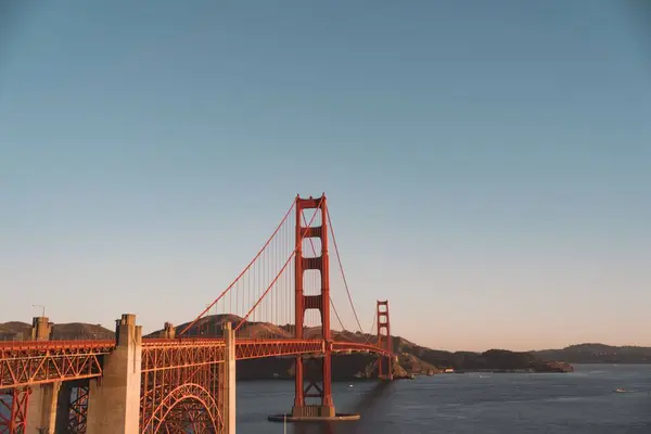 Vista Del Puente Golden Gate Durante Amanecer San Francisco Estados —  Fotos de Stock