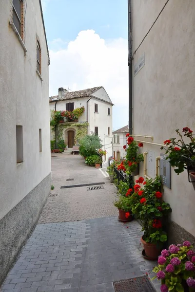 Narrow Street Pietracupa Mountain Village Molise Region Italy — Stockfoto