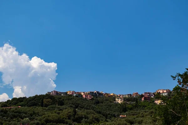 Mała Nadmorska Wioska Tellaro Wzgórzu Ligurii Włochy — Zdjęcie stockowe