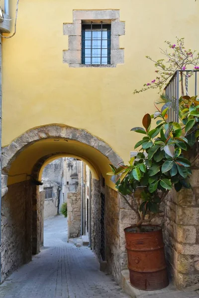 Вузький Тунель Модіці Старому Місті Сицилії Італія — стокове фото