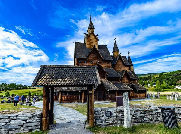 Kościół Klepkowy Notodden Norwegia — Zdjęcie stockowe