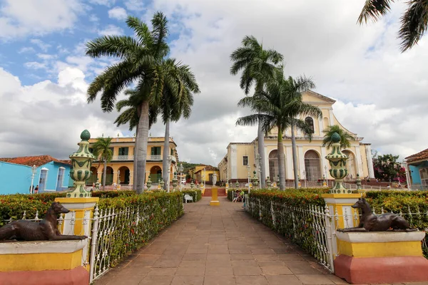 Una Hermosa Vista Del Casco Antiguo Colonial Con Coloridos Edificios — Foto de Stock