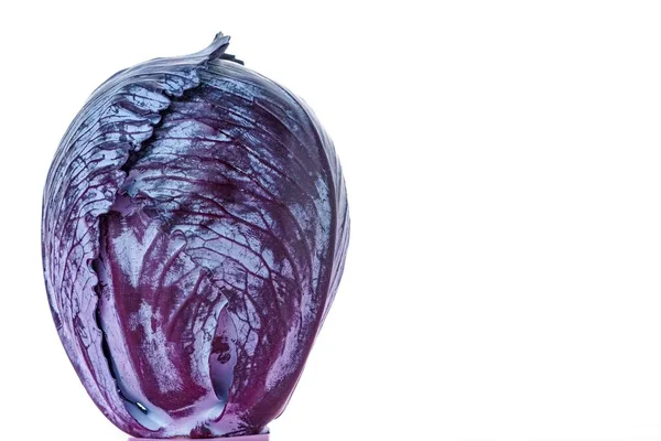 Purple Cabbage Red Cabbage Isolated White Background — ストック写真