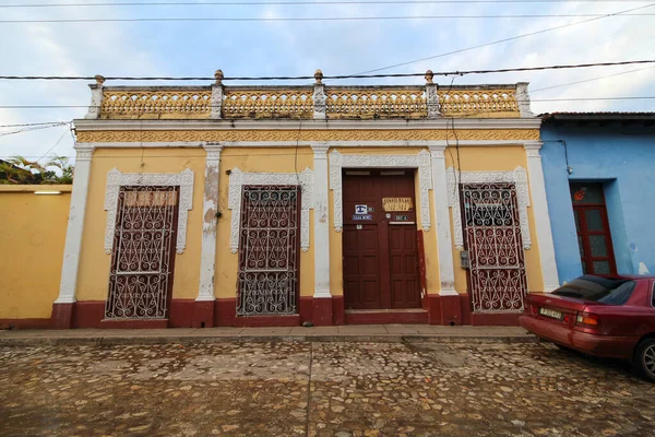 Uma Bela Vista Cidade Velha Colonial Com Edifícios Coloridos Ruas — Fotografia de Stock