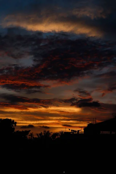 Colpo Verticale Del Tramonto Sulla Splendida Città Calcutta India — Foto Stock