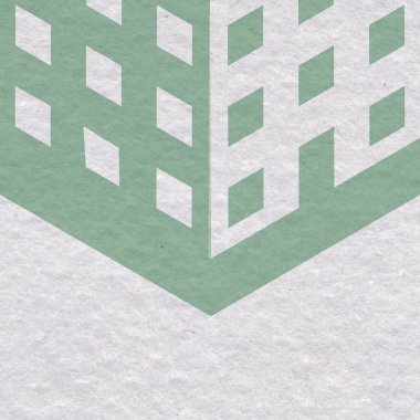 Yeşil ve beyaz kare desenlerin bir gösterimi