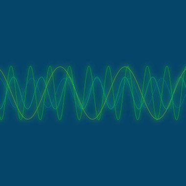 soyut çok renkli yarım tonlu çoklu örtüşen dalgalı çizgi pürüzsüz renkli müzik grubu titreşim dalgaları parlak arkaplan üzerinde sinüs dalgaları