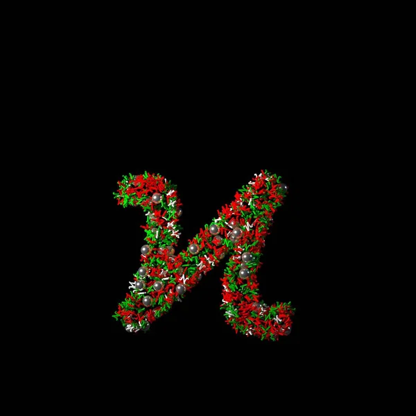 Зеленый Красный Рождественский Персонаж Черном Фоне — стоковое фото