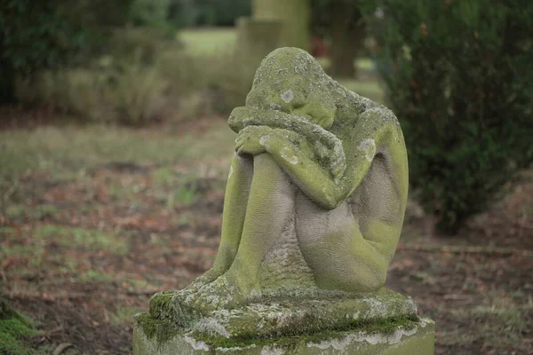 Statue Mourning Person Cemetery Germany — Stock Photo, Image