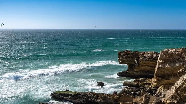Portugal Praia Guincho Atlantic Coast Windy Beach — Stock Photo, Image