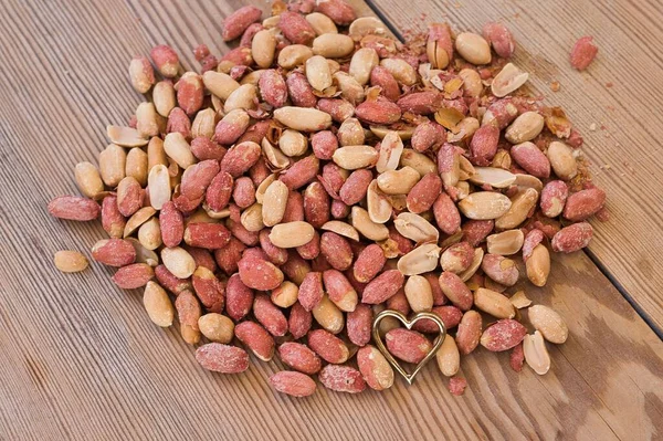 Salted Peanuts Peanut Nut High Nutritional Value Very Rich Plant — Stock Photo, Image
