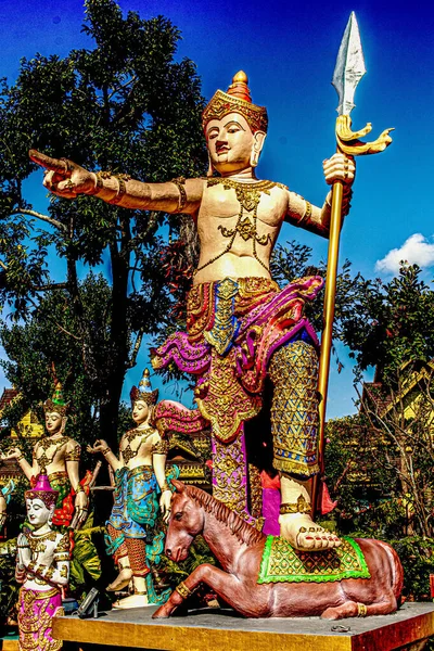Der Tempelwächter Einem Tempel Chiang Mai Thailand — Stockfoto