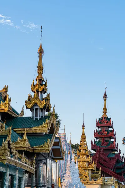 Una Vista Del Tempio Buddista Hpa Myanmar — Foto Stock