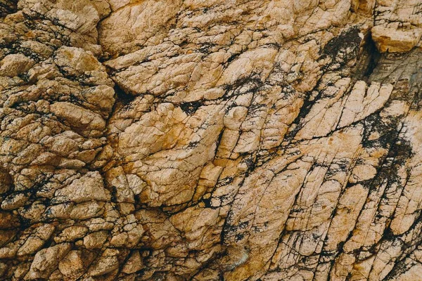 Κοντινό Πλάνο Της Υφής Του Κίτρινου Κατάγματος Πετρώματος — Φωτογραφία Αρχείου