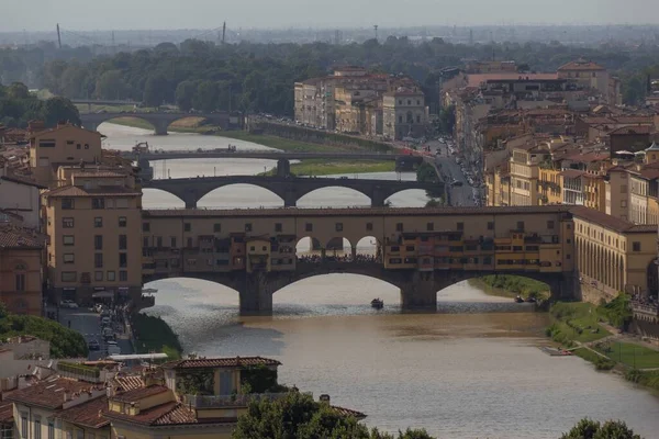 Famoso Puente Ponte Vecchio Florencia Italia — Foto de Stock